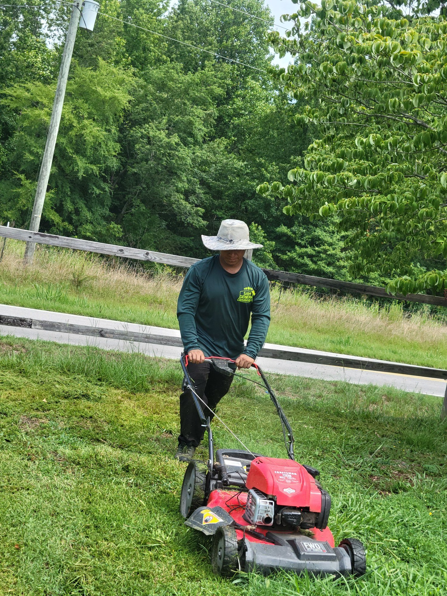 Landscaping crew at work