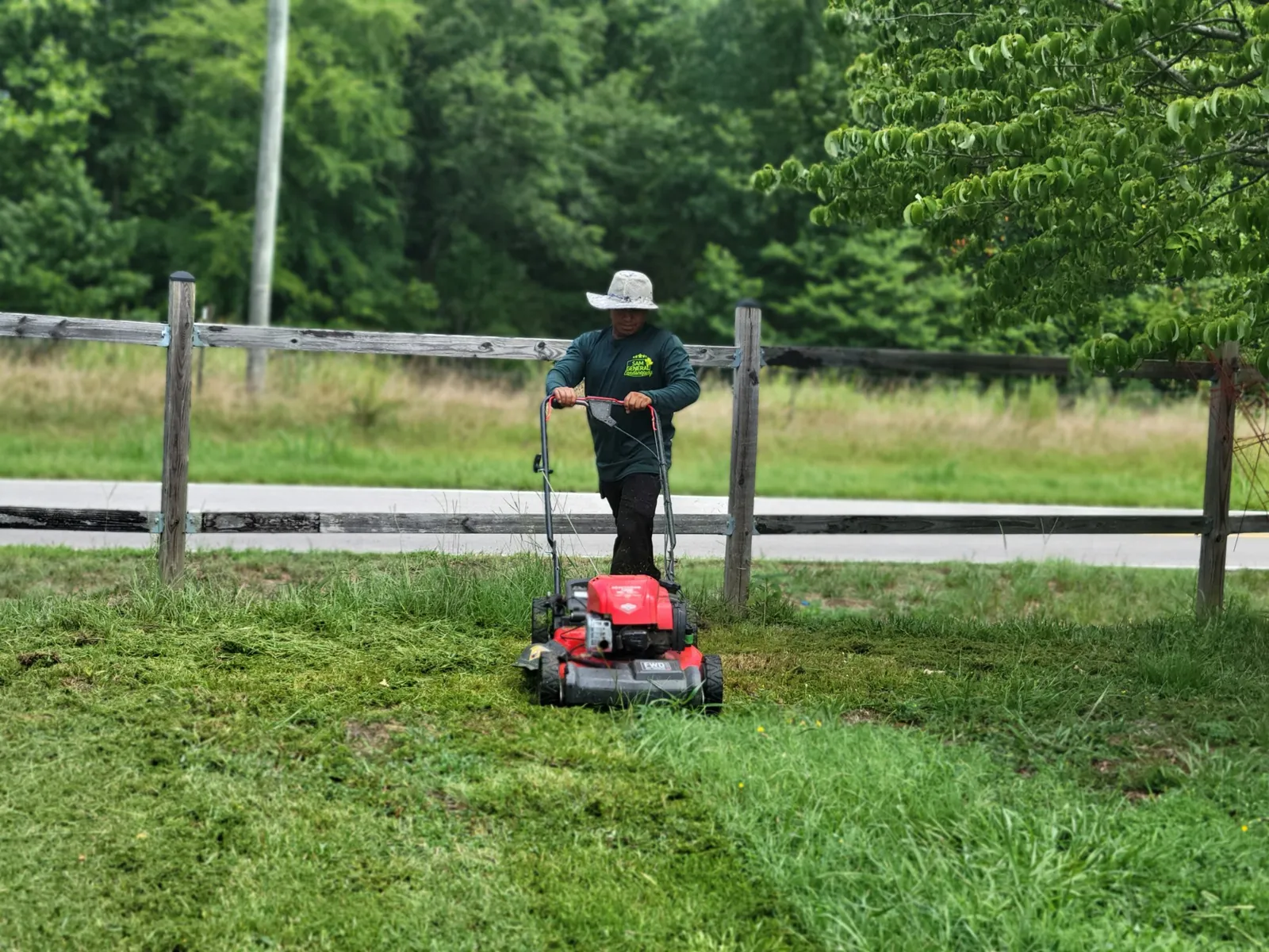 Landscaping crew at work