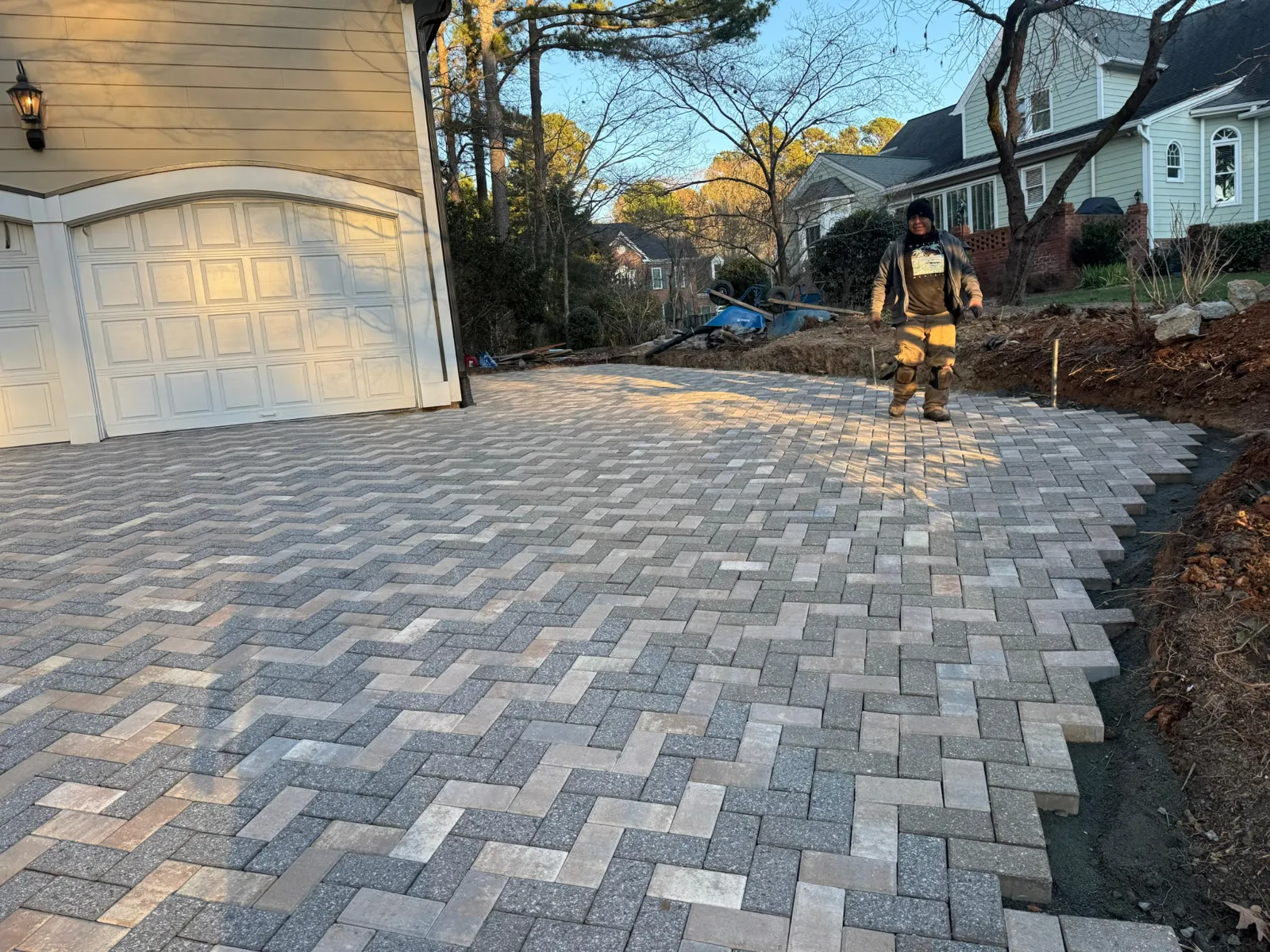 Patio paver project by Sam General Landscaping