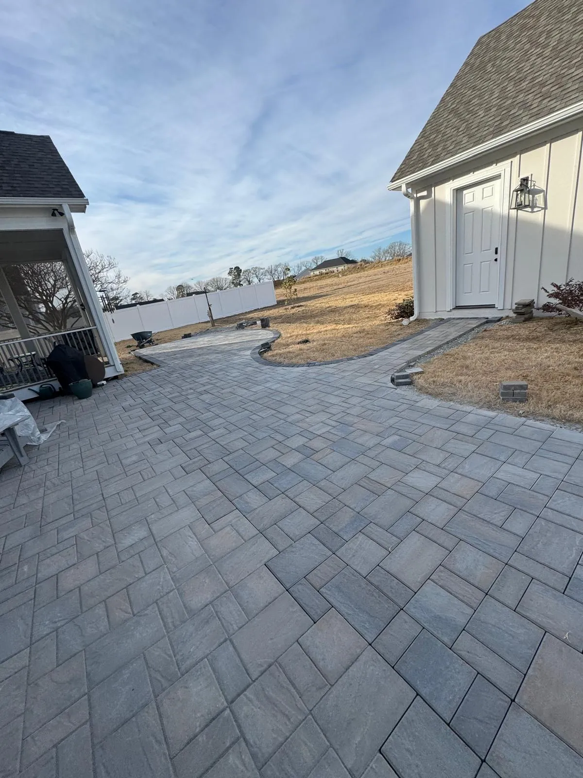 Patio paver project by Sam General Landscaping