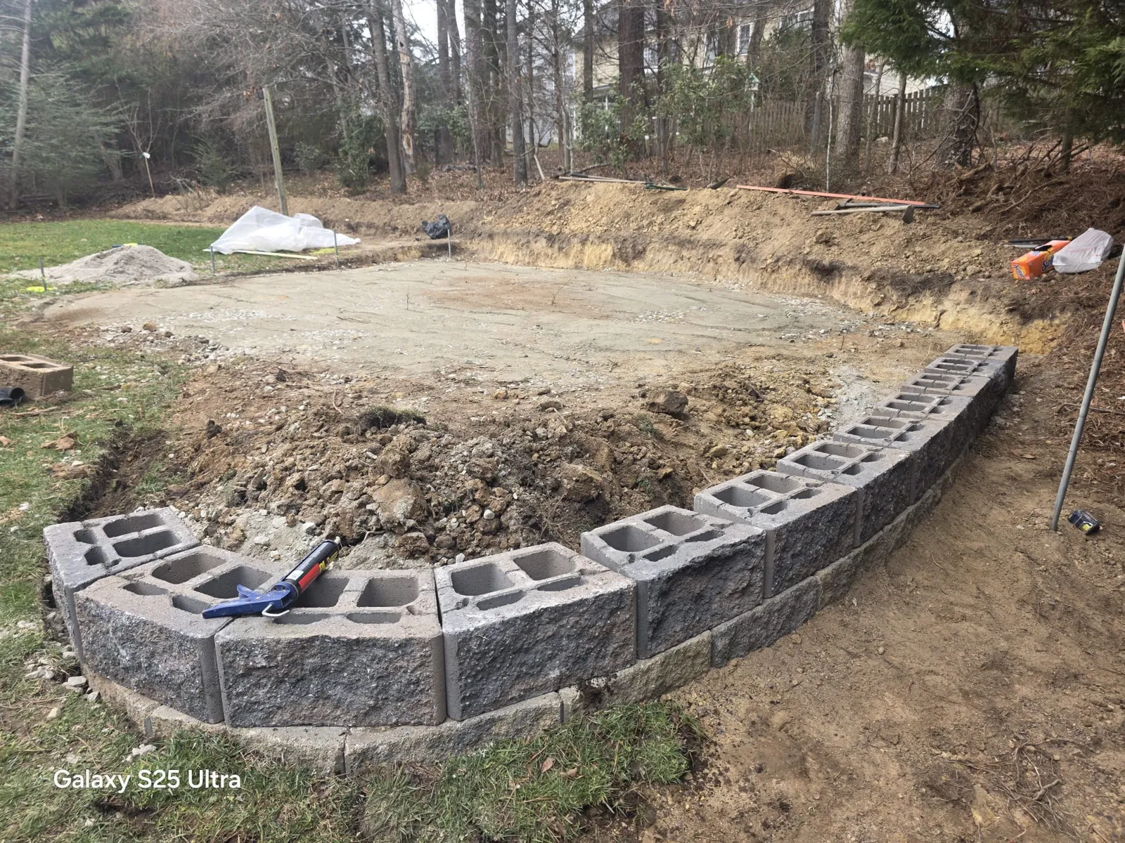 Retaining Wall Installation project by Sam General Landscaping