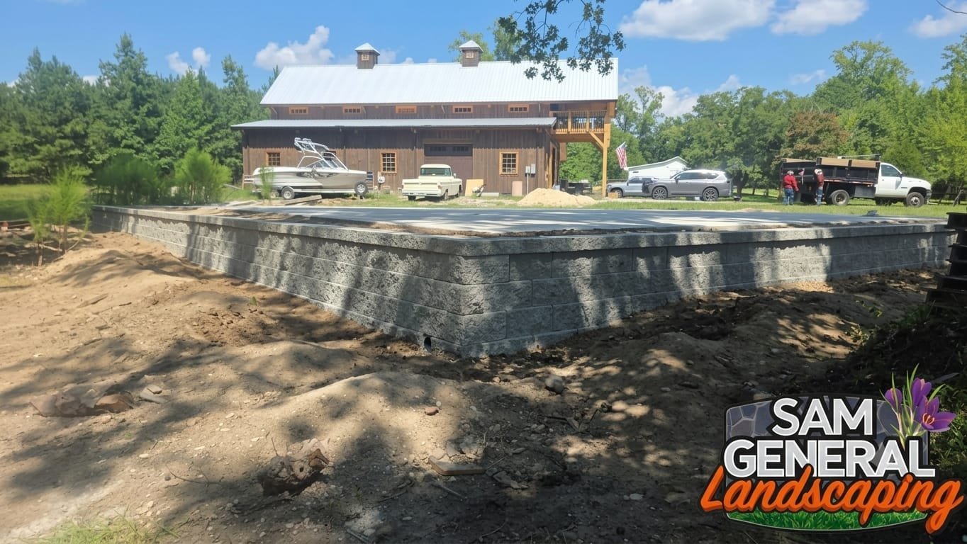 Retaining Wall Installation