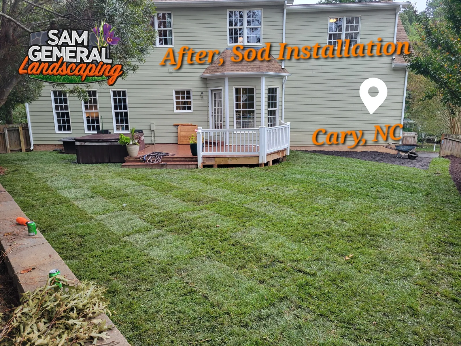 Sod Installation project by Sam General Landscaping